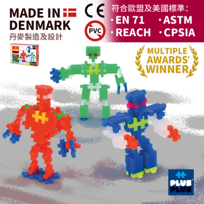 170粒 形象化機器人組合 Mini plus + 教學拼圖框架指南